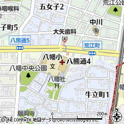 名古屋市立八幡小学校　トワイライトスクール周辺の地図
