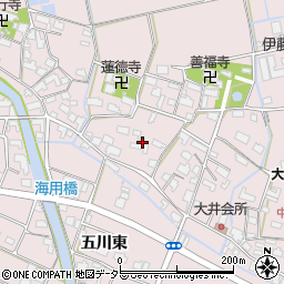 愛知県愛西市大井町浦田面625周辺の地図