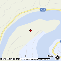 愛知県豊根村（北設楽郡）下黒川（マンバ）周辺の地図