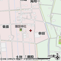 愛知県愛西市東保町五反地周辺の地図