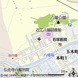 滋賀県近江八幡市宮内町周辺の地図