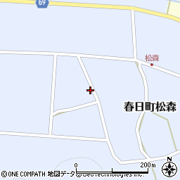 兵庫県丹波市春日町松森693周辺の地図