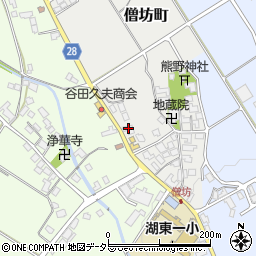滋賀県東近江市僧坊町57周辺の地図