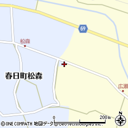 兵庫県丹波市春日町松森808周辺の地図