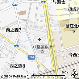 愛知県海部郡蟹江町西之森7丁目120周辺の地図