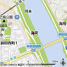 愛知県名古屋市中川区富田町大字前田（北堤）周辺の地図