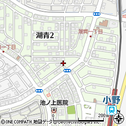 滋賀県大津市湖青周辺の地図