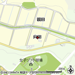 愛知県豊田市田籾町向田周辺の地図