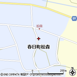 兵庫県丹波市春日町松森143周辺の地図