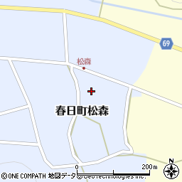 兵庫県丹波市春日町松森89周辺の地図