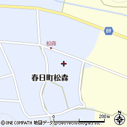 兵庫県丹波市春日町松森73周辺の地図