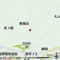 愛知県豊田市足助町（東後山）周辺の地図