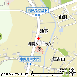 愛知県豊田市東保見町池下27周辺の地図