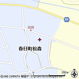 兵庫県丹波市春日町松森73周辺の地図
