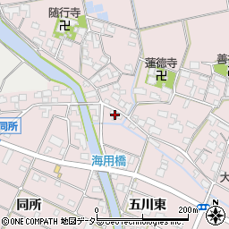 愛知県愛西市大井町五川東13周辺の地図