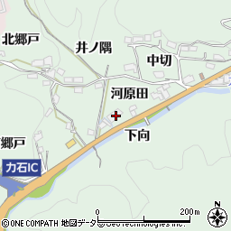 愛知県豊田市力石町河原田周辺の地図