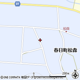 兵庫県丹波市春日町松森691周辺の地図