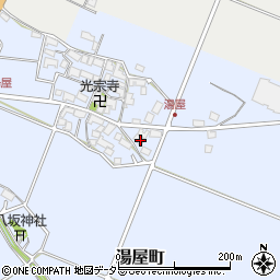 滋賀県東近江市湯屋町500周辺の地図