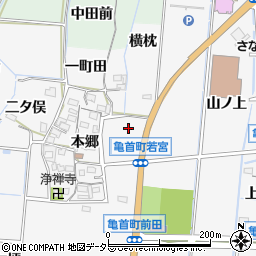 愛知県豊田市亀首町若宮周辺の地図