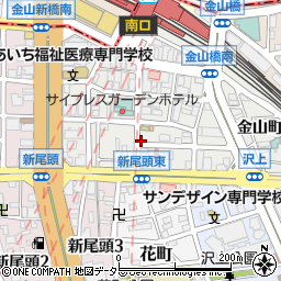 手包み餃子ともつ鍋 元祖博多屋 金山店周辺の地図