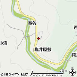 愛知県豊田市竜岡町塩井屋敷周辺の地図