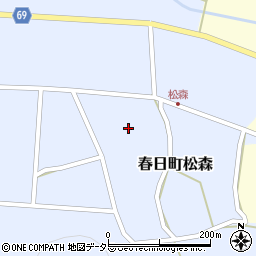 兵庫県丹波市春日町松森677周辺の地図