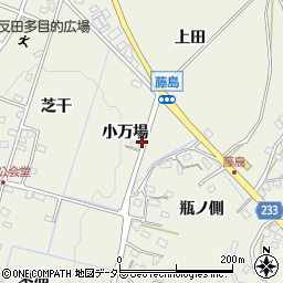 愛知県日進市藤島町小万場周辺の地図