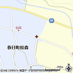 兵庫県丹波市春日町松森99周辺の地図