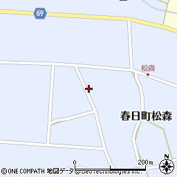 兵庫県丹波市春日町松森384周辺の地図