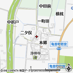 愛知県豊田市亀首町本郷38周辺の地図