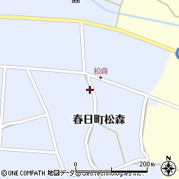 兵庫県丹波市春日町松森398周辺の地図