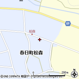 兵庫県丹波市春日町松森56周辺の地図