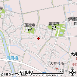 愛知県愛西市大井町浦田面607周辺の地図