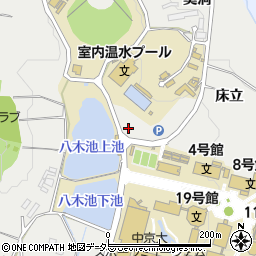 愛知県豊田市貝津町床立周辺の地図