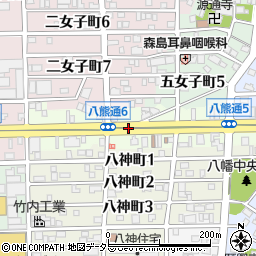 愛知県名古屋市中川区八熊通周辺の地図
