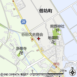 滋賀県東近江市僧坊町58周辺の地図