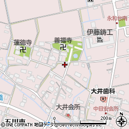 愛知県愛西市大井町浦田面593周辺の地図