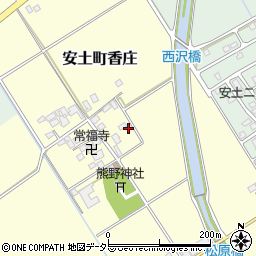 滋賀県近江八幡市安土町香庄周辺の地図