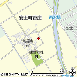 滋賀県近江八幡市安土町香庄周辺の地図