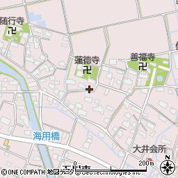 愛知県愛西市大井町浦田面504周辺の地図