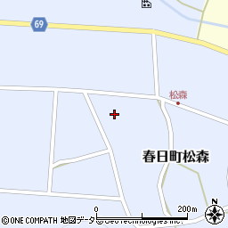 兵庫県丹波市春日町松森393周辺の地図