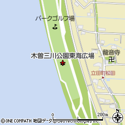 木曽三川公園東海広場周辺の地図