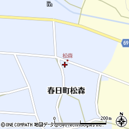 兵庫県丹波市春日町松森79周辺の地図