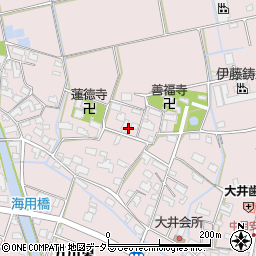 愛知県愛西市大井町浦田面515周辺の地図