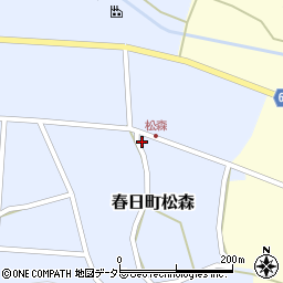 兵庫県丹波市春日町松森80周辺の地図