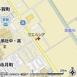 ウエルシア薬局　近江八幡多賀町店周辺の地図