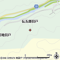 愛知県豊田市川面町伝五郎貝戸周辺の地図