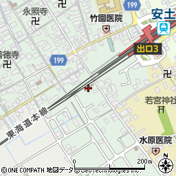 滋賀県近江八幡市安土町常楽寺257周辺の地図