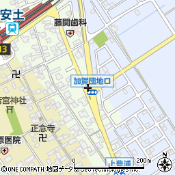 滋賀県近江八幡市安土町上豊浦1110周辺の地図