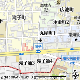 日本経済新聞　滝子・川瀬新聞店周辺の地図